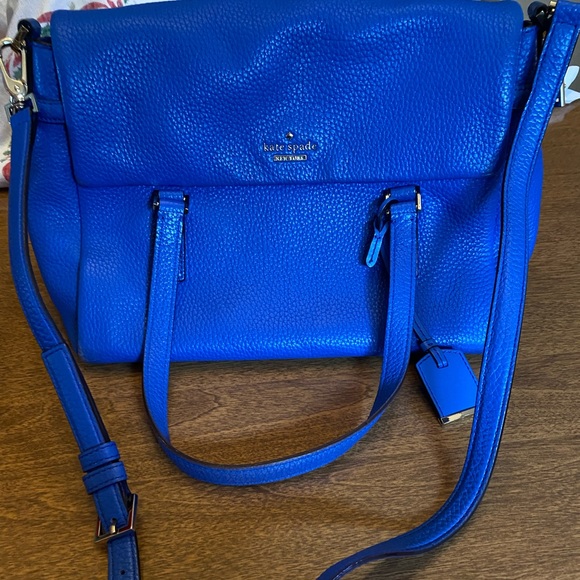 kate spade Handbags - Authentic Kate Spade cobalt blue leather handbag.